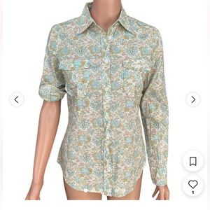 J Crew Liberty Cotton Floral Shirt XL